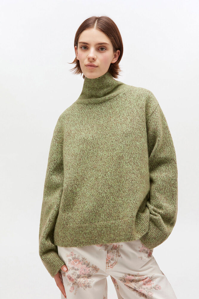 Green Open Back Sweater, Nile