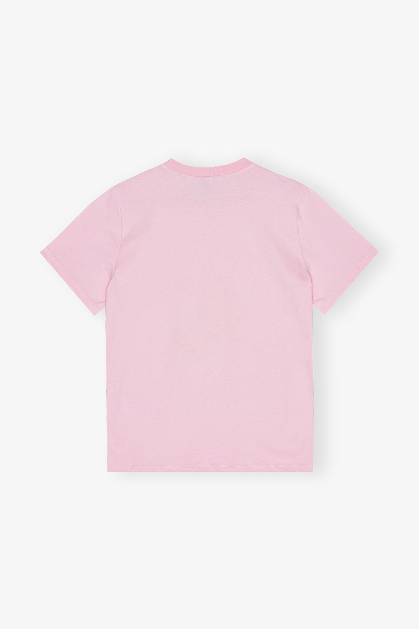 Pink Basic Jersey Grapefruit Relaxed T-Shirt, Cotton, in colour Chalk Pink - 2 - GANNI