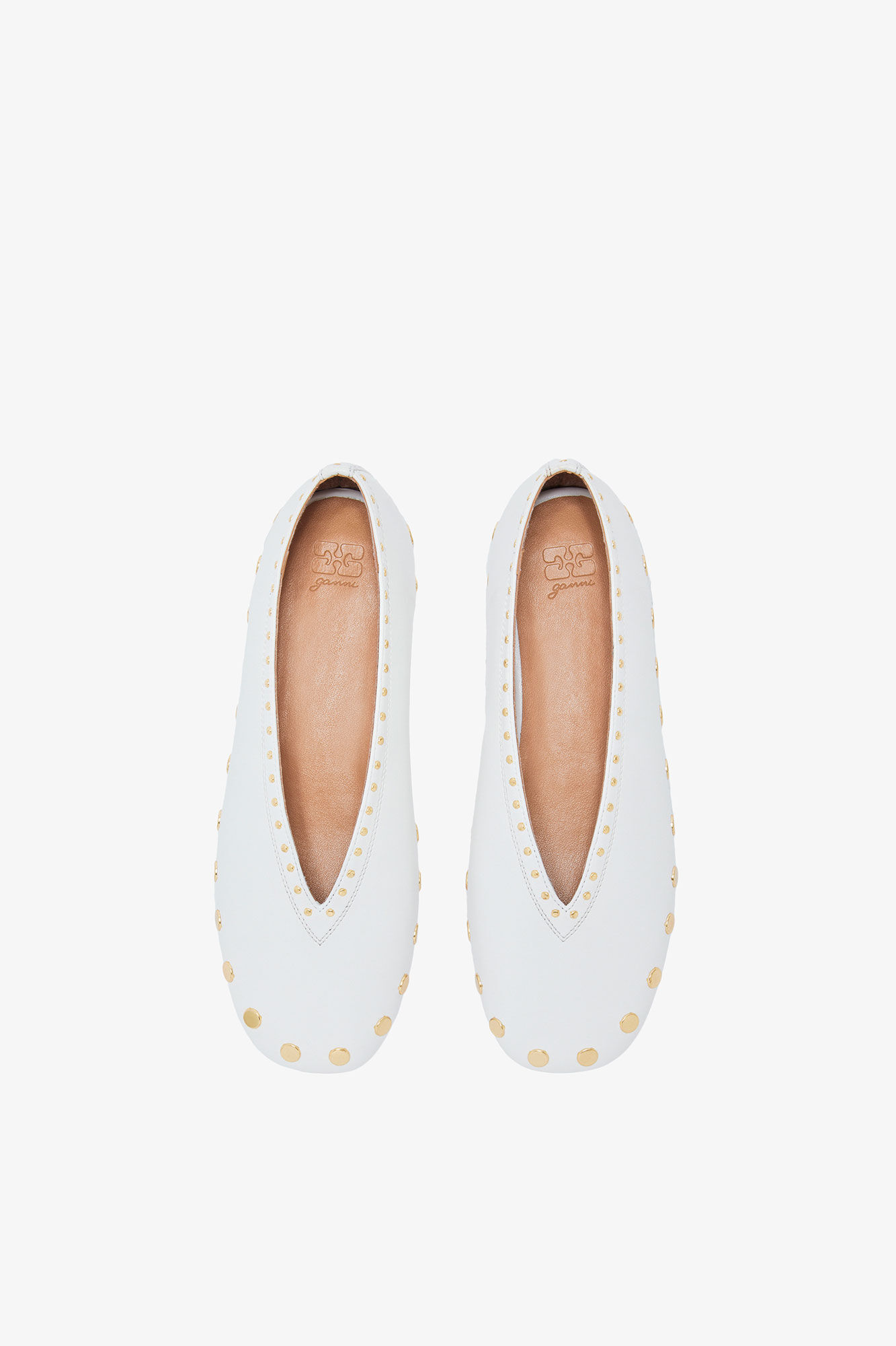 Jenny Ballerina in White, Cotton, in colour Egret - 3 - GANNI