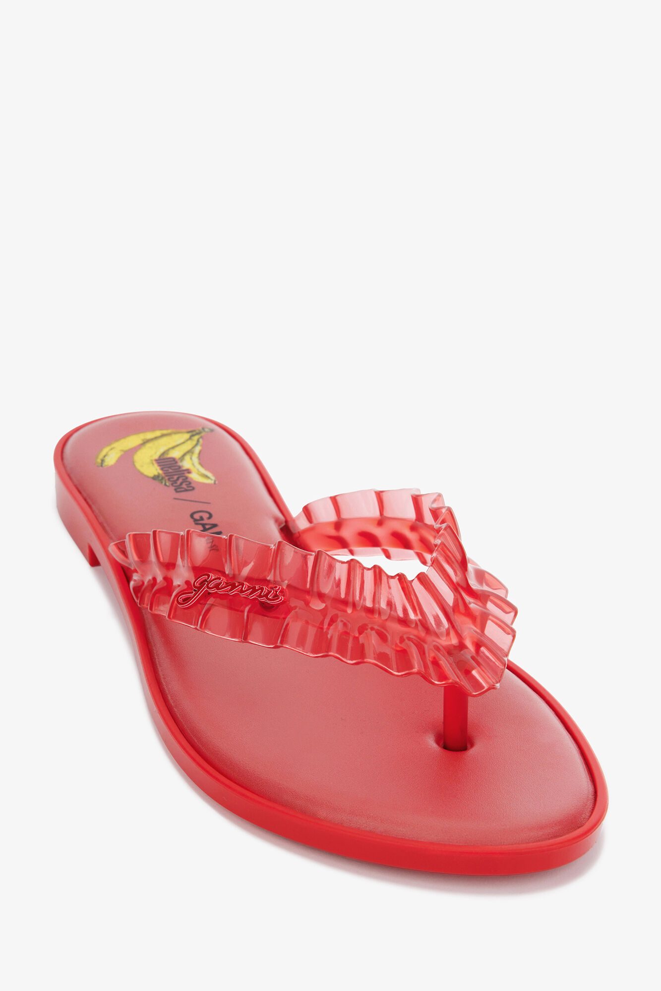 Racing Red レッドのMelissaフリップフロップ | GANNI (Global)