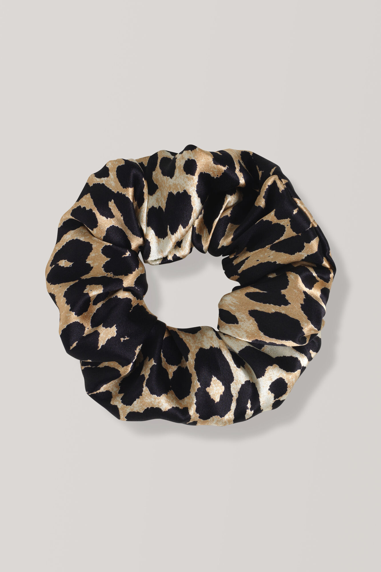 Calla Silk Scrunchie, Leopard Calla Silk Scrunchie, Leopard, hi-res