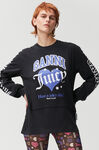 Light Cotton Jersey Light Jersey GANNI x Juicy Layered T-shirt, Cotton, in colour Phantom - 1 - GANNI