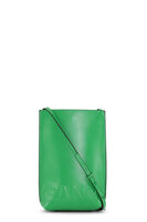Small Banner Crossbody Bag, Leather, in colour Kelly Green - 1 - GANNI