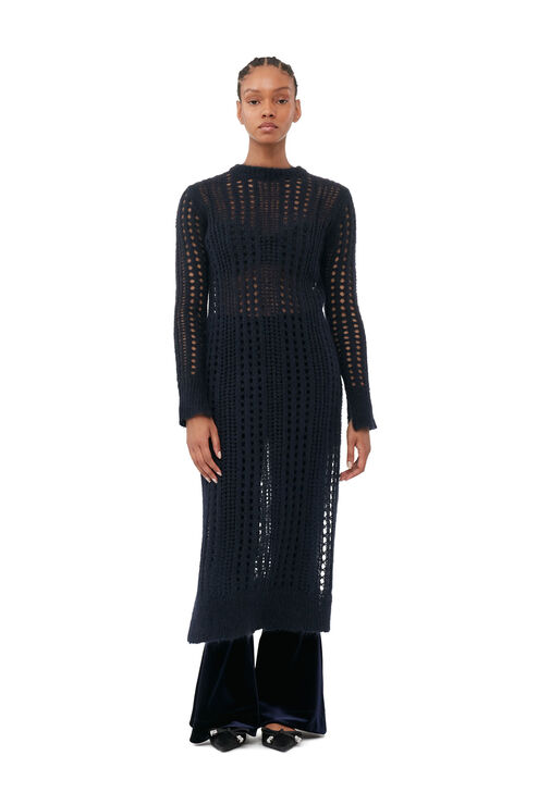 lace dress with tulle Surreal Lace-Up Back Tulle Midi Dress Butter main image 0