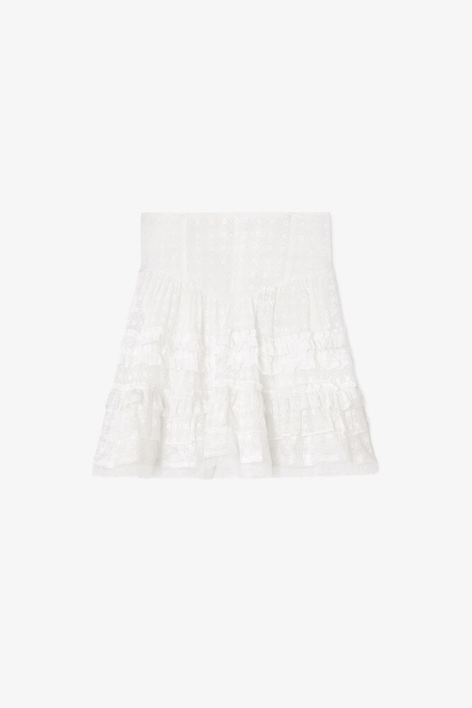 Hvitt skj&oslash;rt med engelsk broderi, Bright White