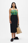 Jacquard Midi Skirt, Viscose, in colour Black - 1 - GANNI
