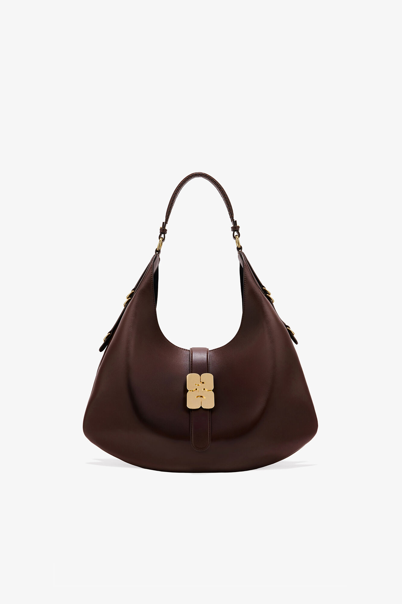 Chicory Coffee Brown Large Kat Bag | GANNI US