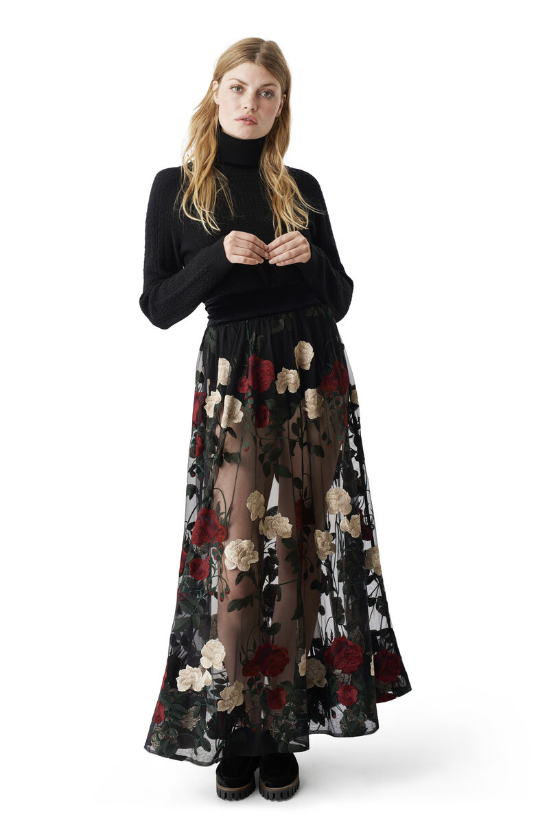 Simmons Skirt, in colour Black - 1 - GANNI