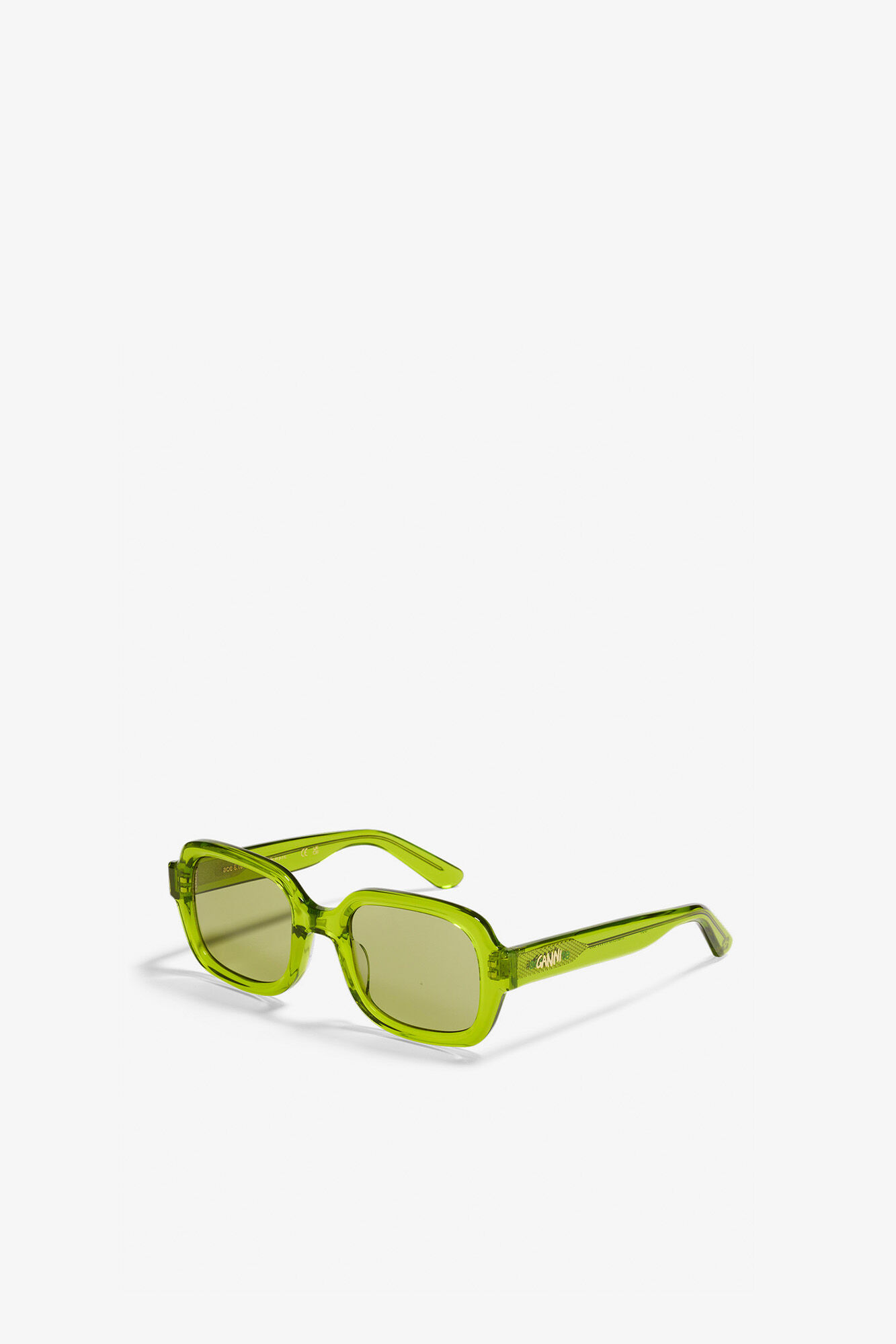 GANNI x Ace & Tate Twiggy Sunglasses, Acetate, in colour Kalamata - 3 - GANNI