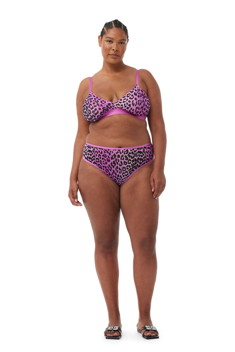GANNI x Parade Silky Mesh Briefs, Elastane, in colour Pink Tulle - 1 - GANNI