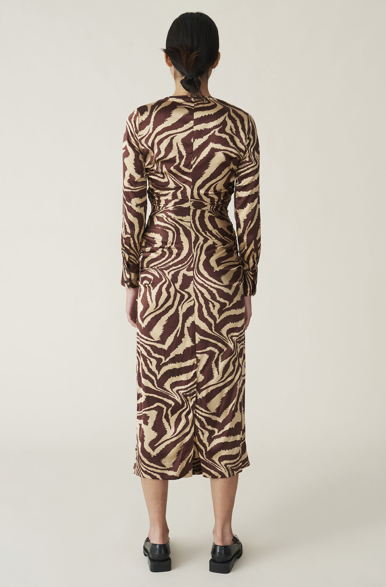 Ganni Us Silk Stretch Satin Dress 238 00 Usd Shop Your New