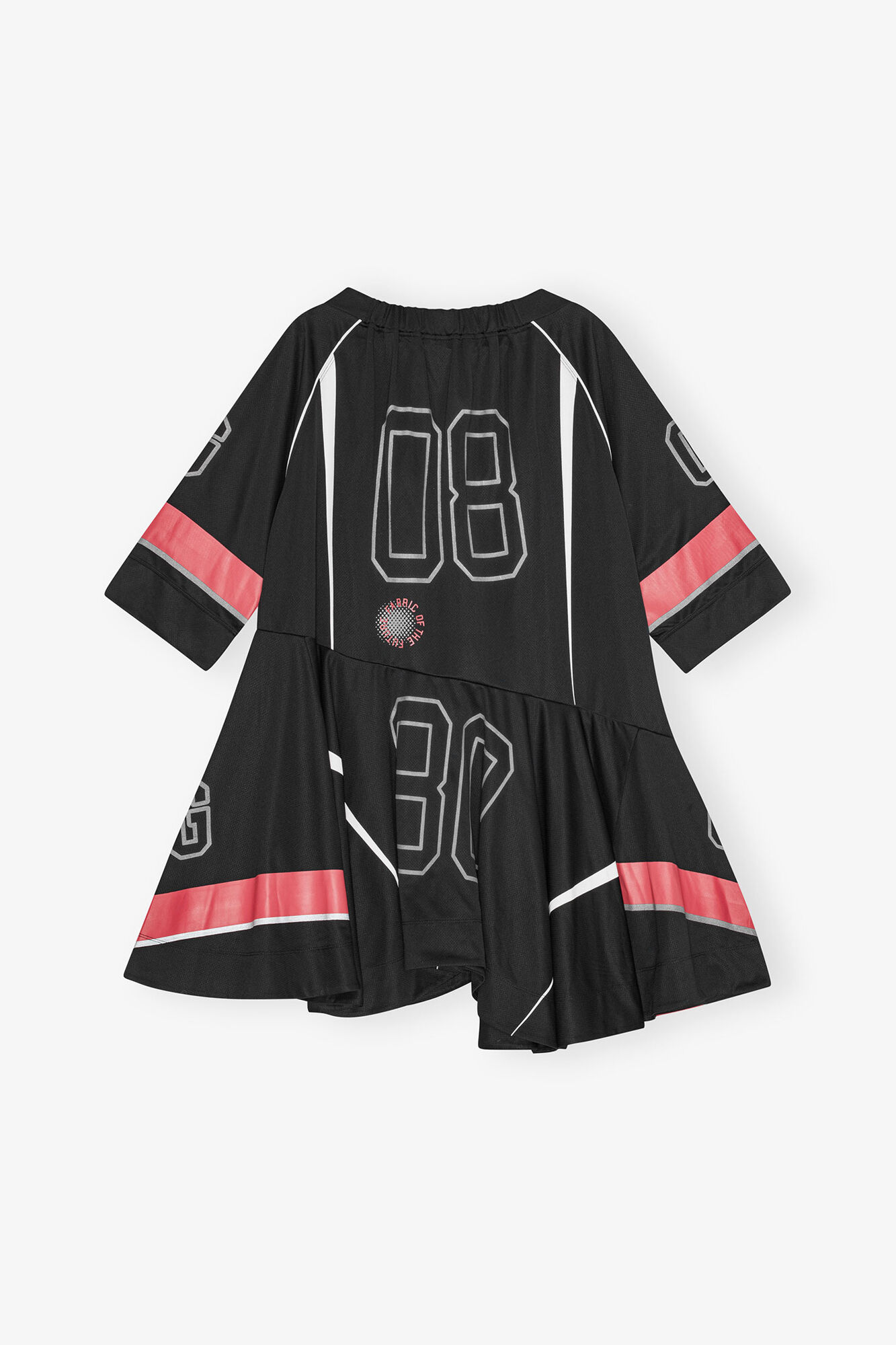 Black League Oversized Mini Dress, Recycled Polyester, in colour Black - 2 - GANNI