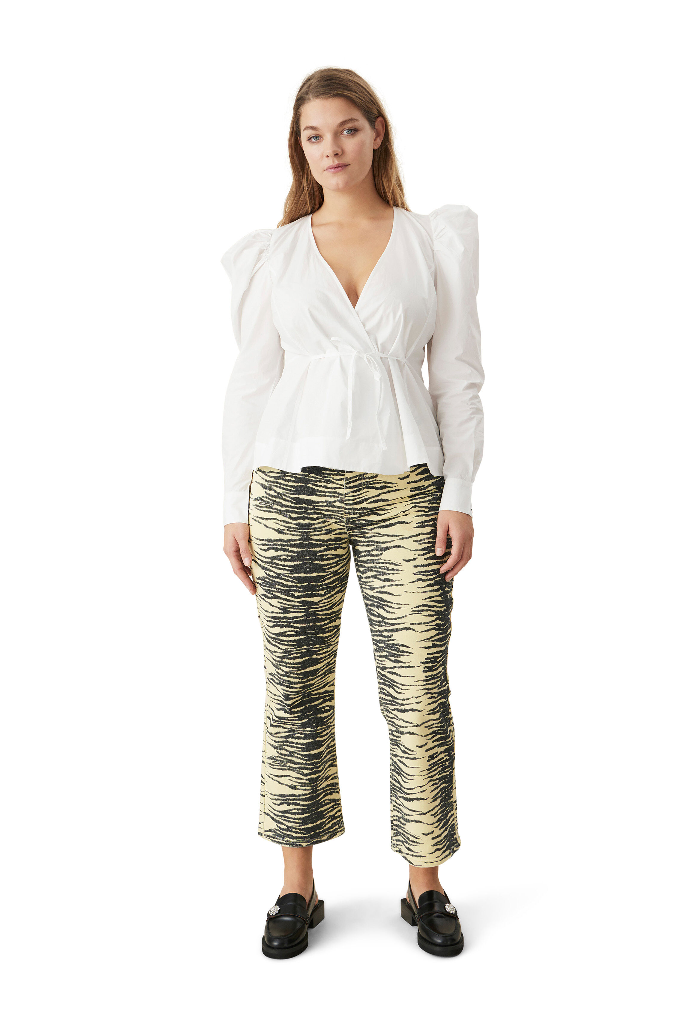 Cotton Poplin Wrap Blouse | GANNI US