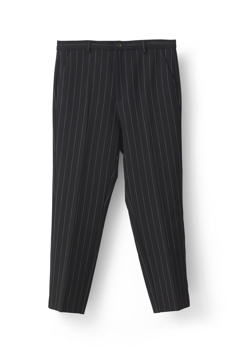 Moscow Tailor Pants, in colour Black/Vanilla Ice - 1 - GANNI