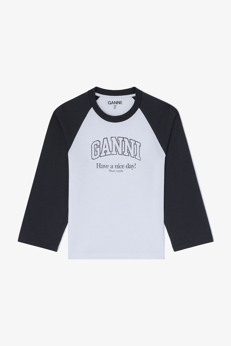 White Basic T-shirt, Organic Cotton, in colour Bright White - 1 - GANNI