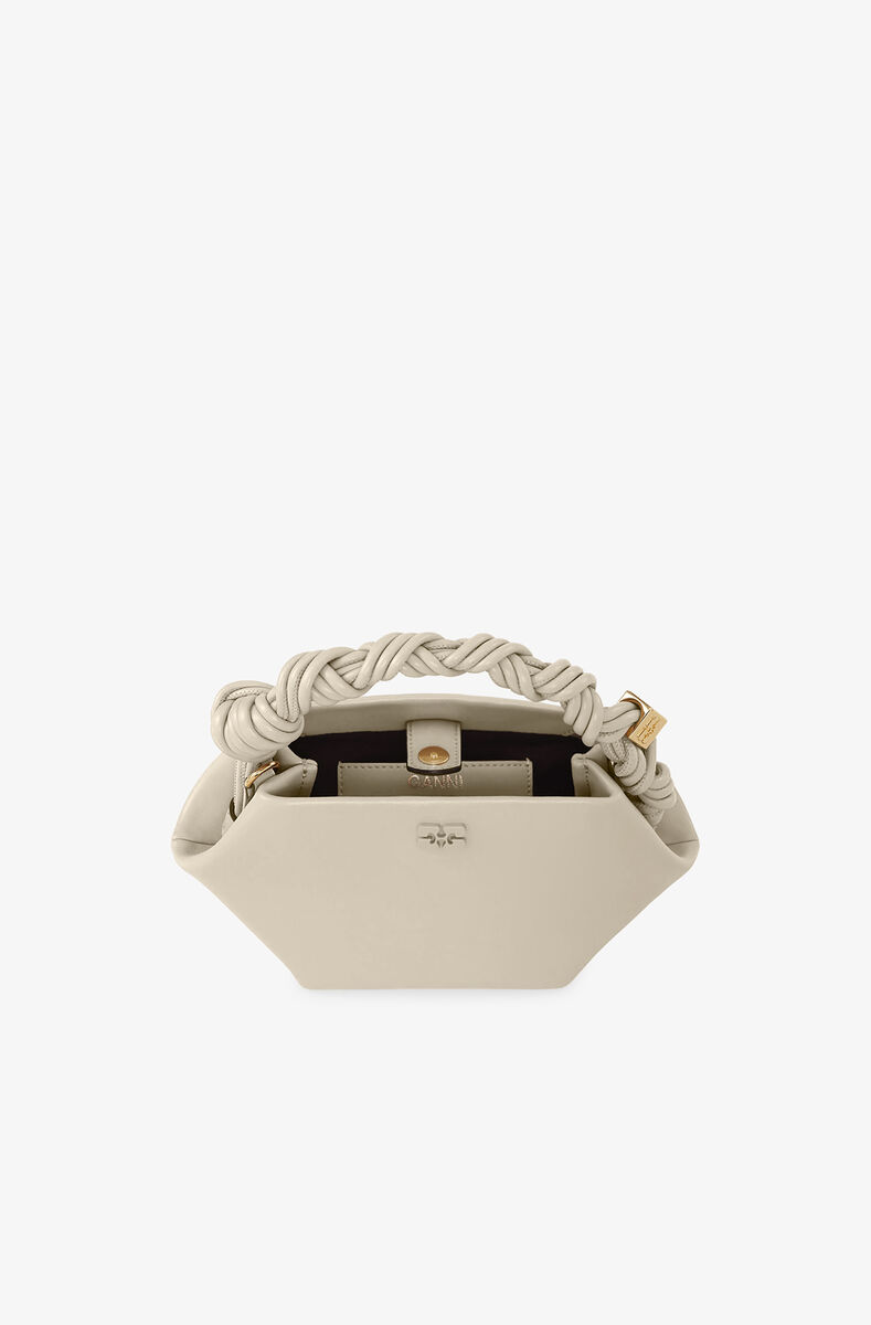 Light Grey Mini GANNI Bou Bag, Polyester, in colour Oyster Gray - 3 - GANNI