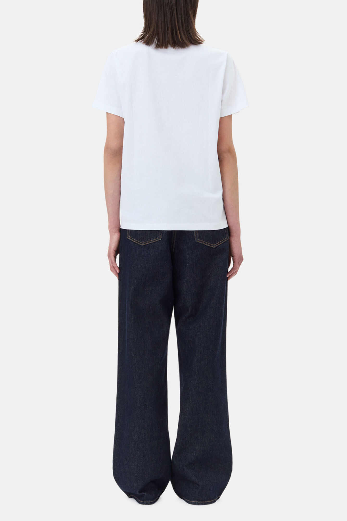 White Basic Jersey Leopard Relaxed T-shirt, Organic Cotton, in colour Leopard - 3 - GANNI
