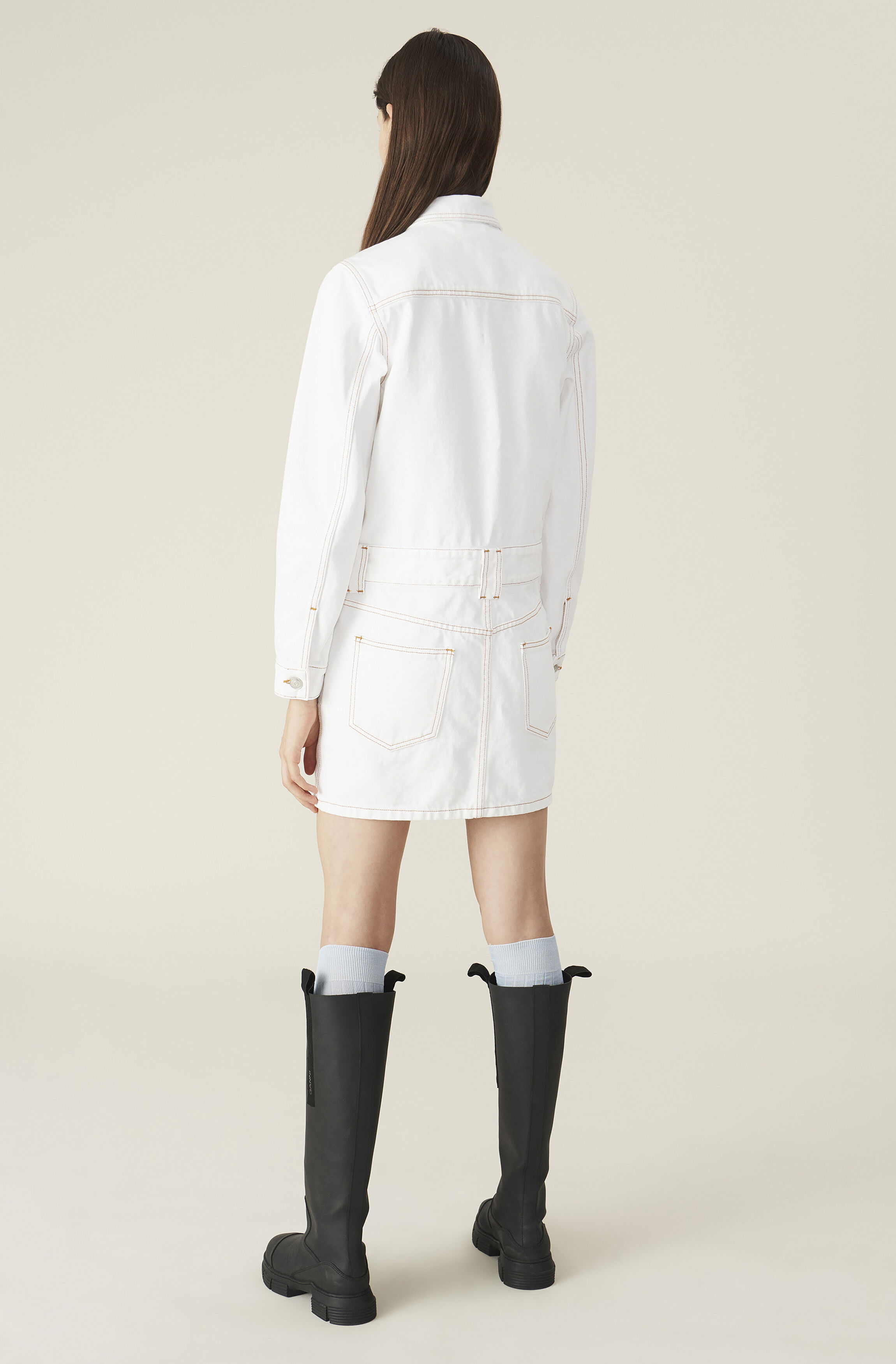 ganni white boots