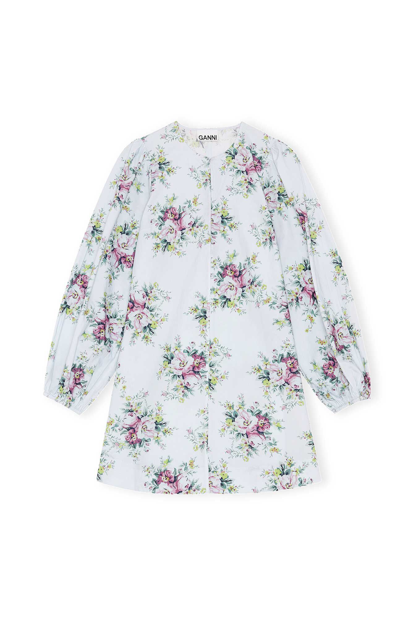ganni cotton poplin dress
