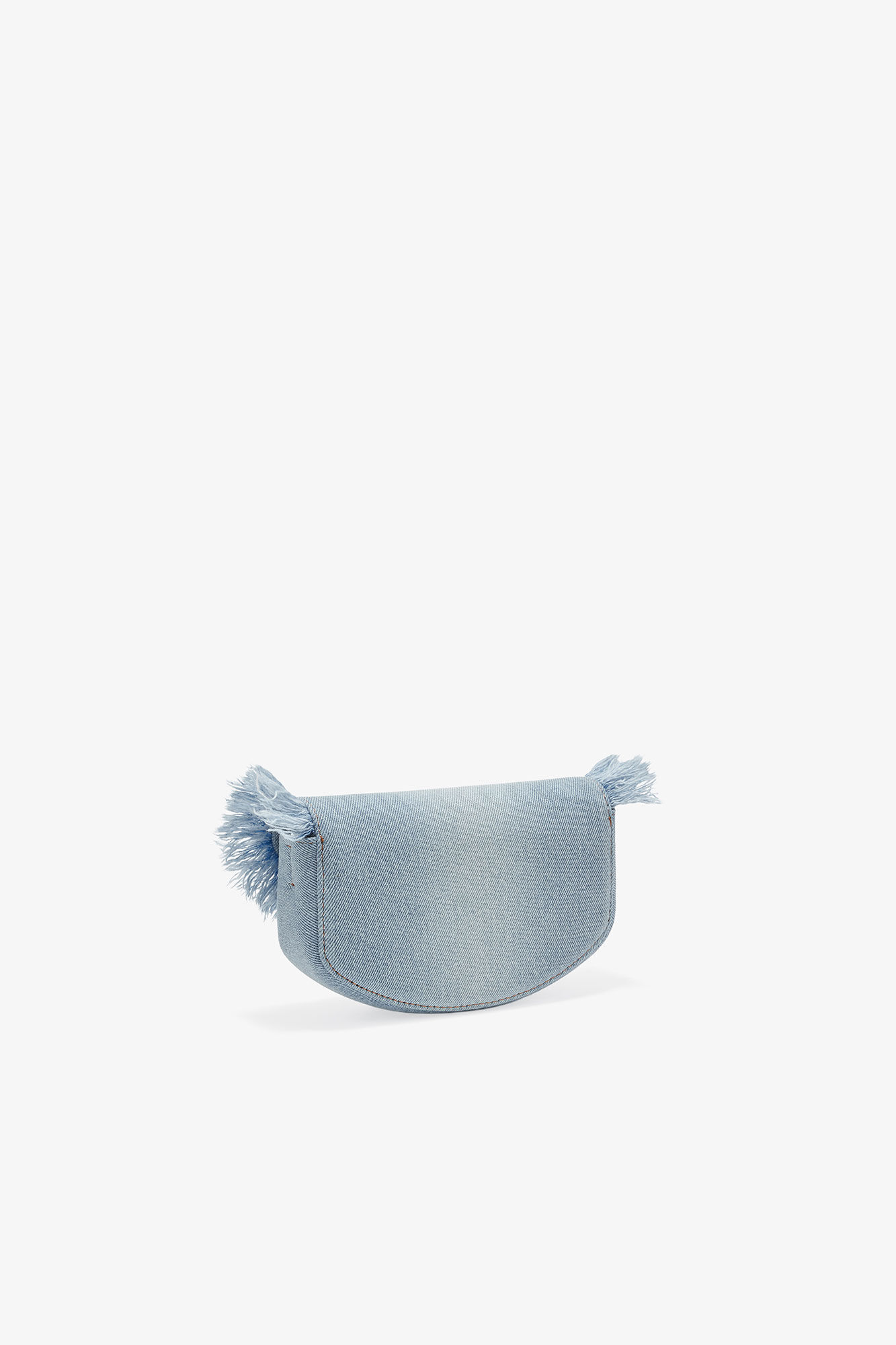 Blue Denim Apo-G Wallet Bag, Recycled Cotton, in colour Faded Denim - 2 - GANNI