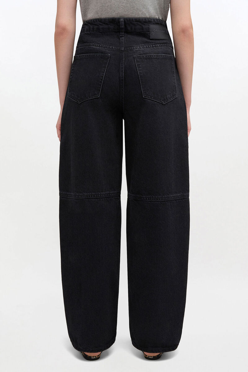 Black Stary Jeans, in colour Black Washed - 3 - GANNI