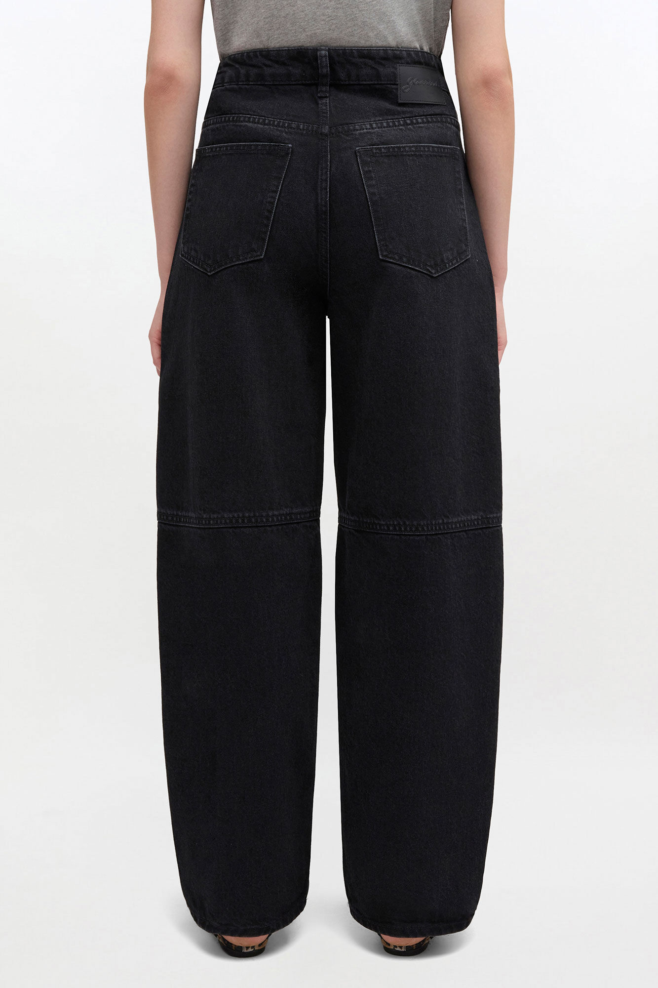 Black Stary Jeans, in colour Black Washed - 3 - GANNI
