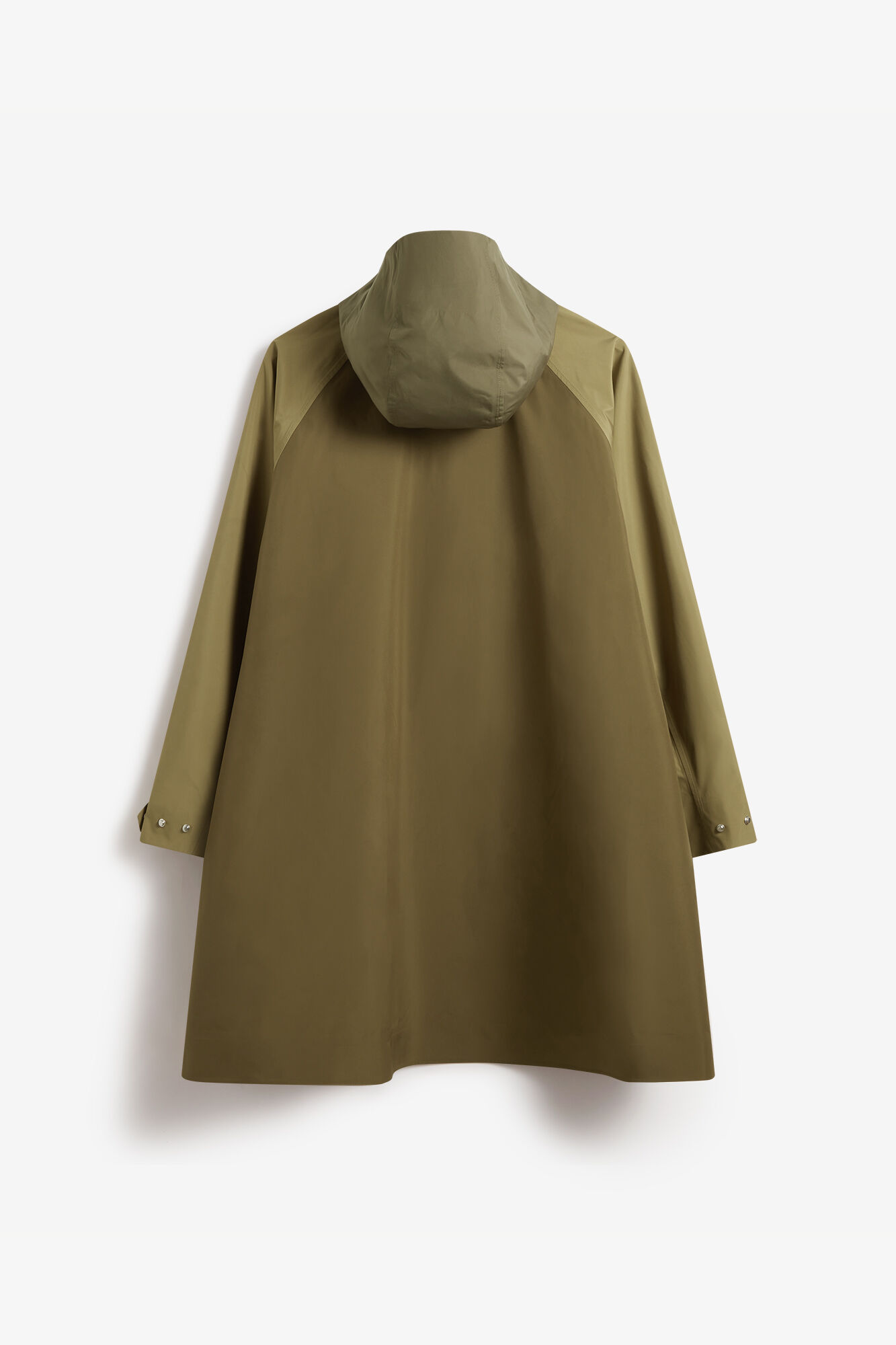 Poncho aus 10K wasserfestem Shell-Material, Recycled Polyester, in colour Military Olive - 2 - GANNI