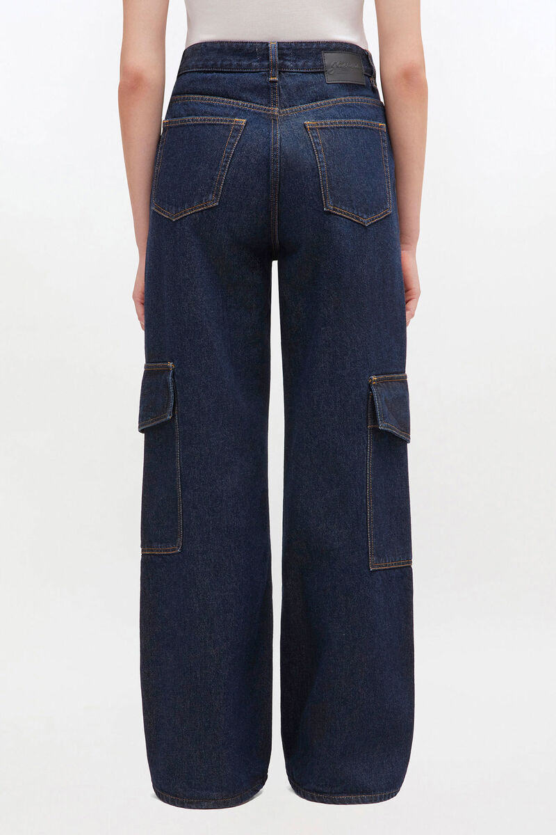 Dark Rinse Angi Jeans, Organic Cotton, in colour Rinse - 3 - GANNI