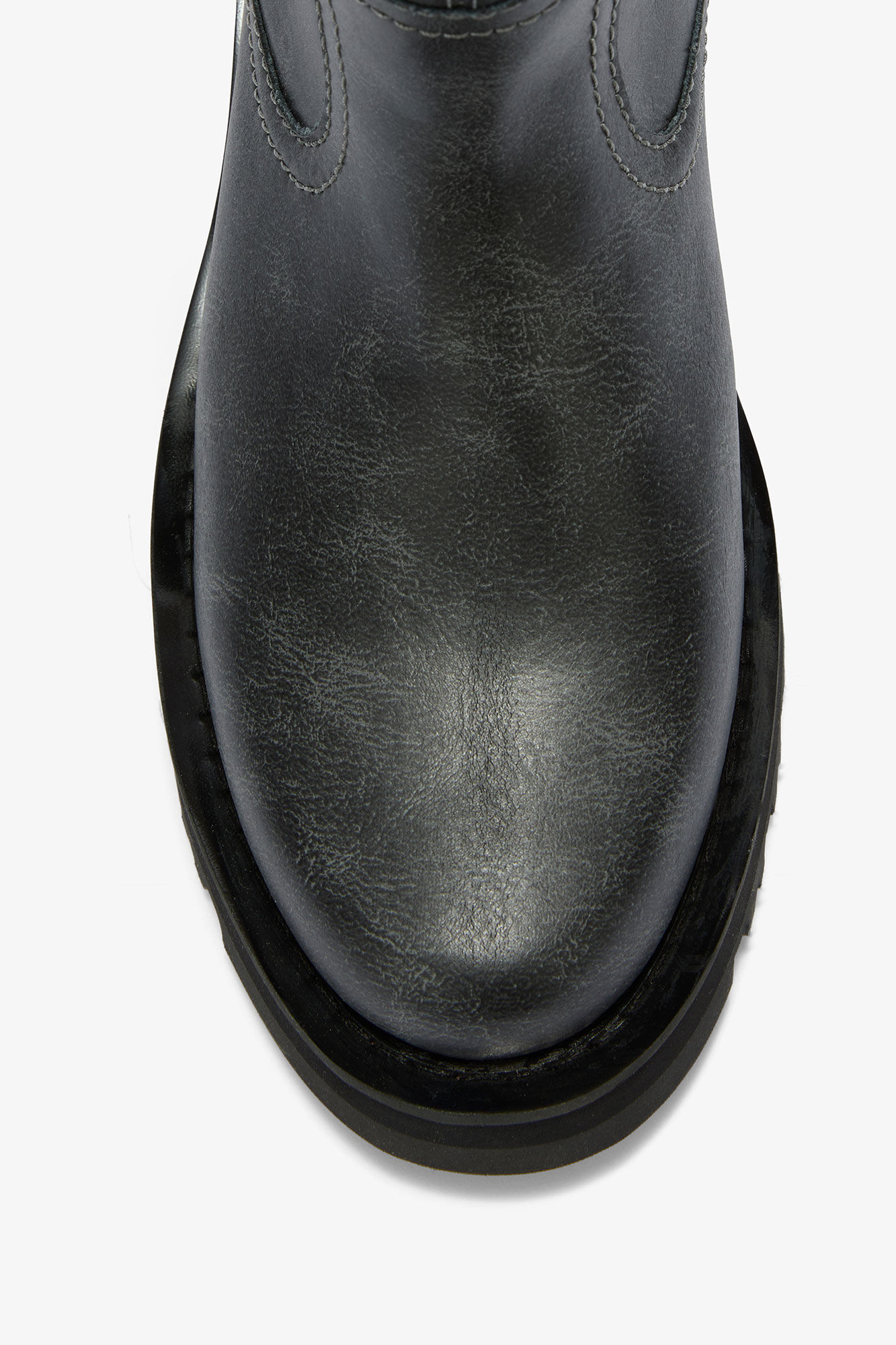 High Boots in Dark Grey, Lyocell, in colour Ebony - 3 - GANNI