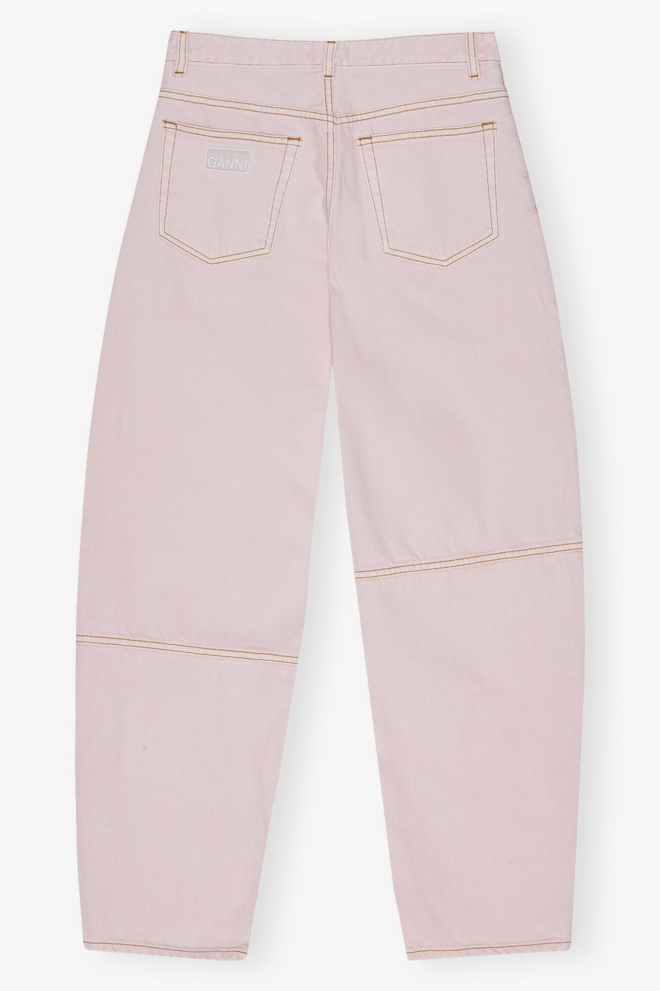 Pink Stary Jeans, Cotton, in colour Chalk Pink - 2 - GANNI