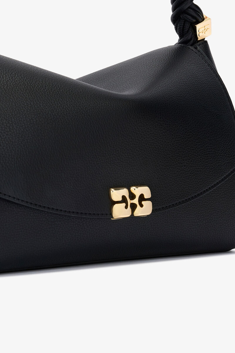 Very Bou Bag Grained in Black, Polyurethane, in colour Black - 3 - GANNI