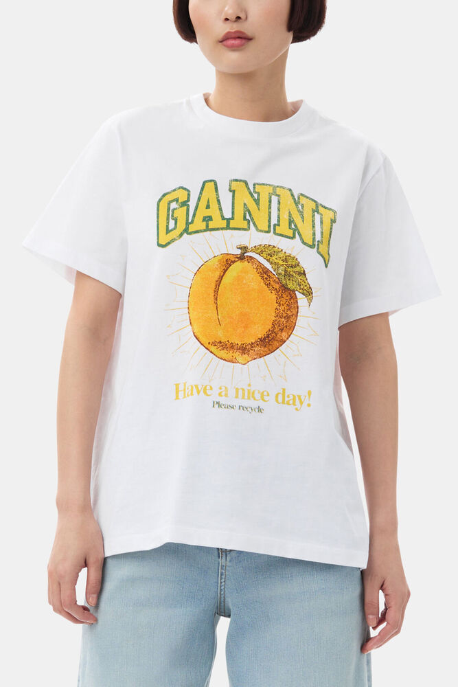 Relaxed Peach T-shirt, Bright White