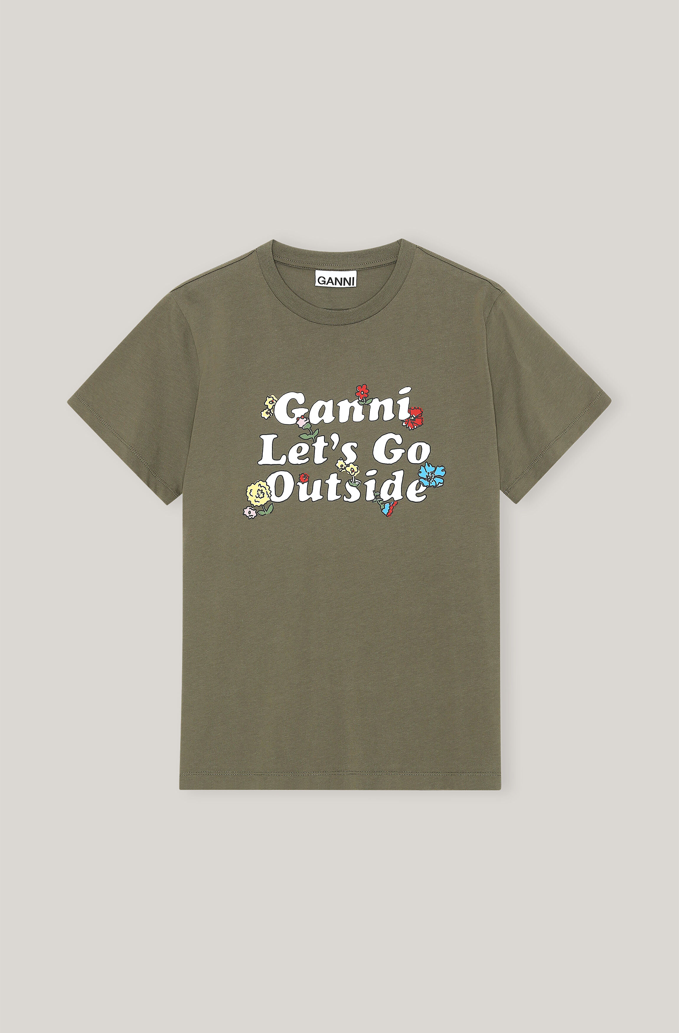 Ganni Basic Cotton Jersey Lets Go T 