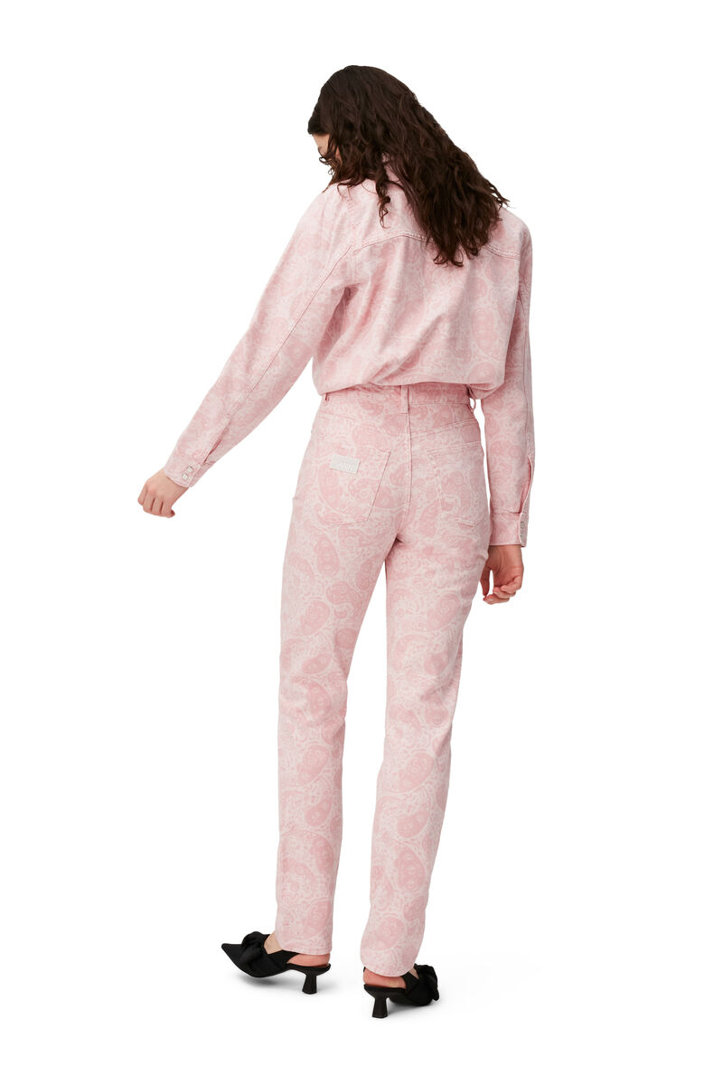 Swigy Jeans , Cotton, in colour Paisley Shrinking Violet - 4 - GANNI