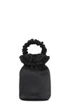 Occasion Occasion Ruched Top Handle Bag, Polyester, in colour Black - 2 - GANNI