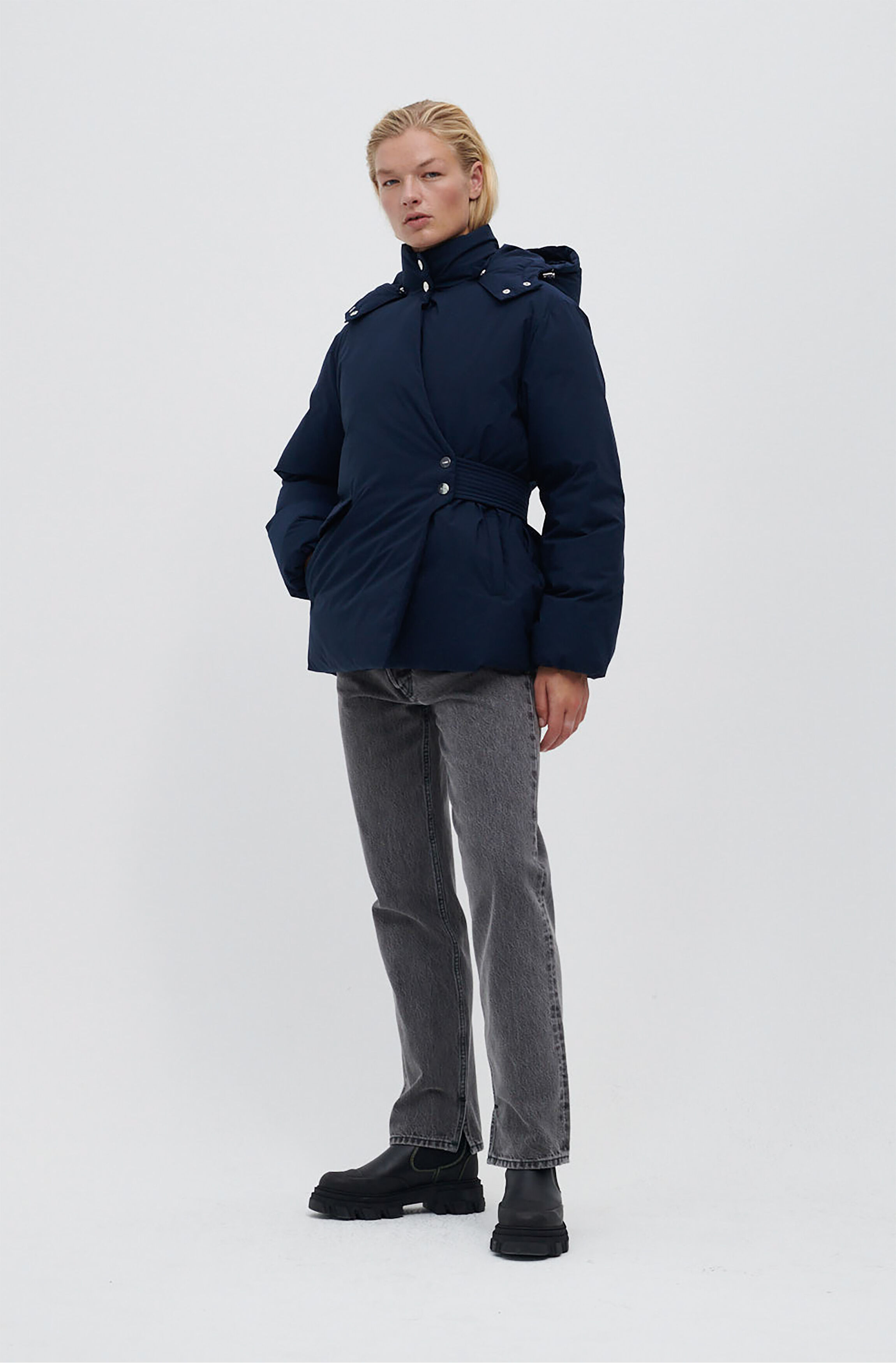 ganni puffer coat