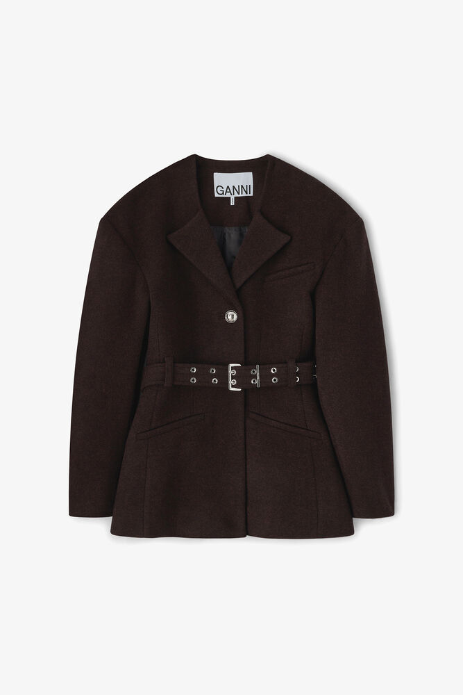 Brown Wool Jacket, Demitasse