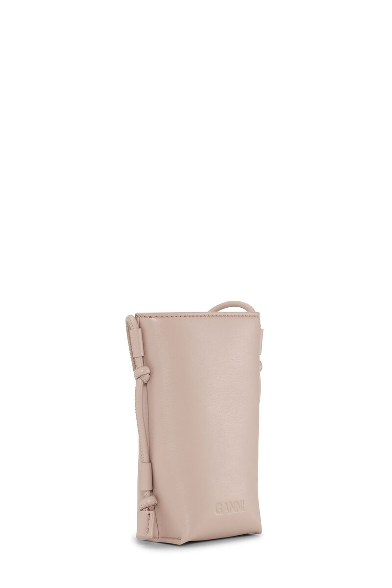 Beige Bou Crossbody, Polyester, in colour Oyster Gray - 2 - GANNI
