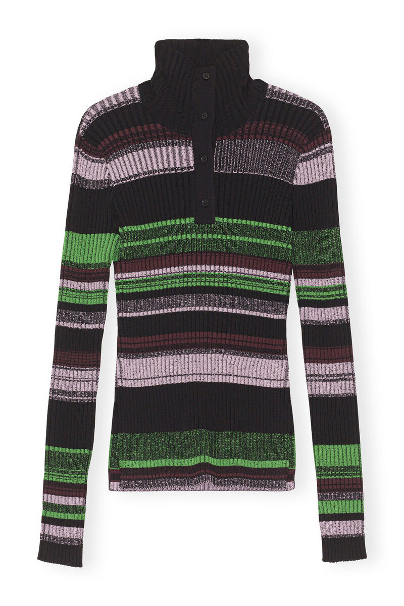Button Up Blouse, in colour Multicolour - 1 - GANNI