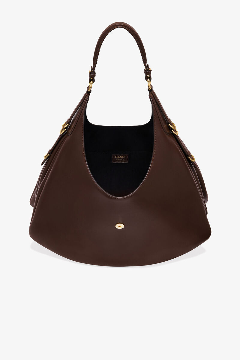 Brun stor Kat väska, Polyester, in colour Chicory Coffee - 3 - GANNI
