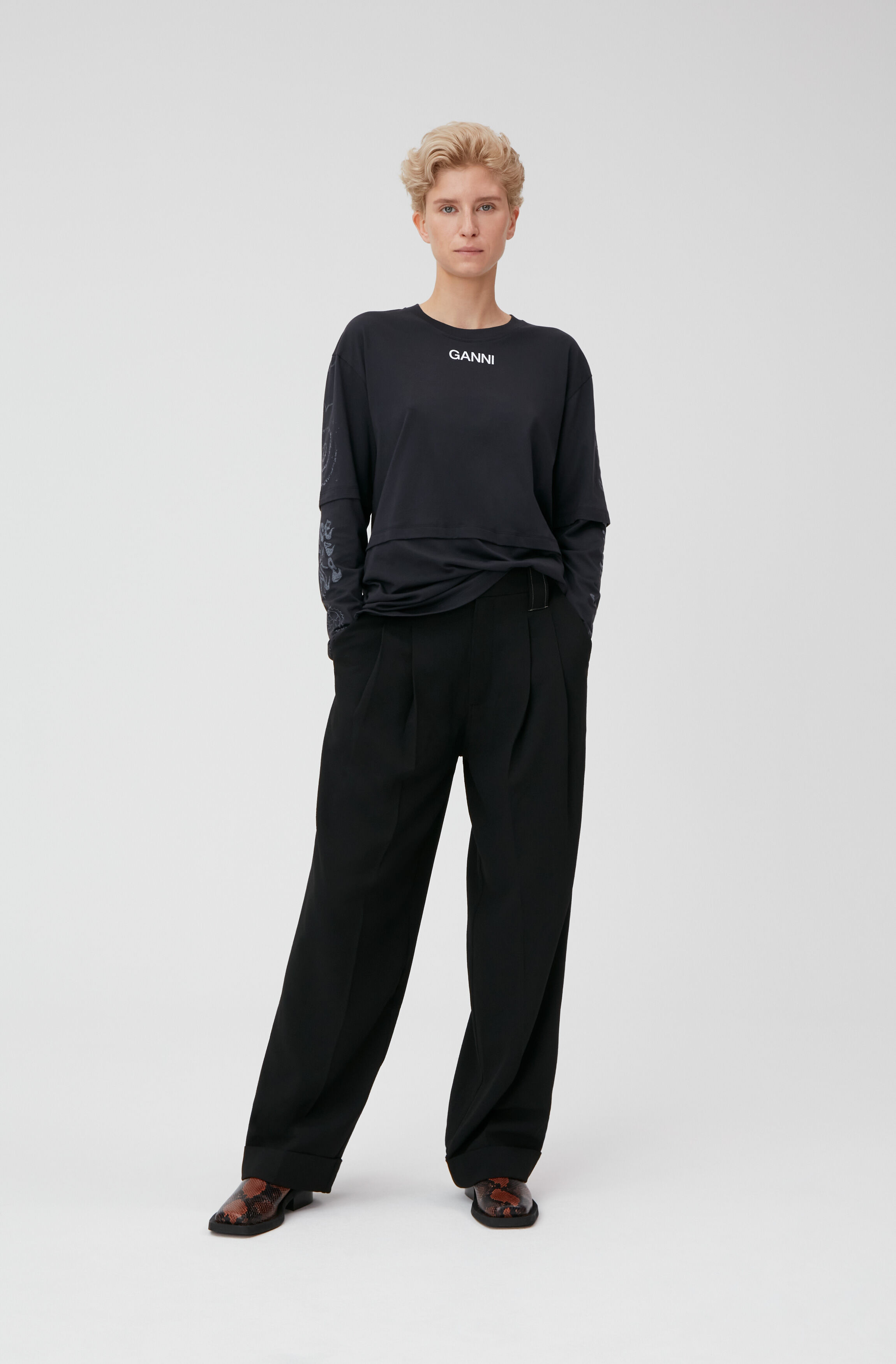 Light Cotton Jersey O-neck Dropped 