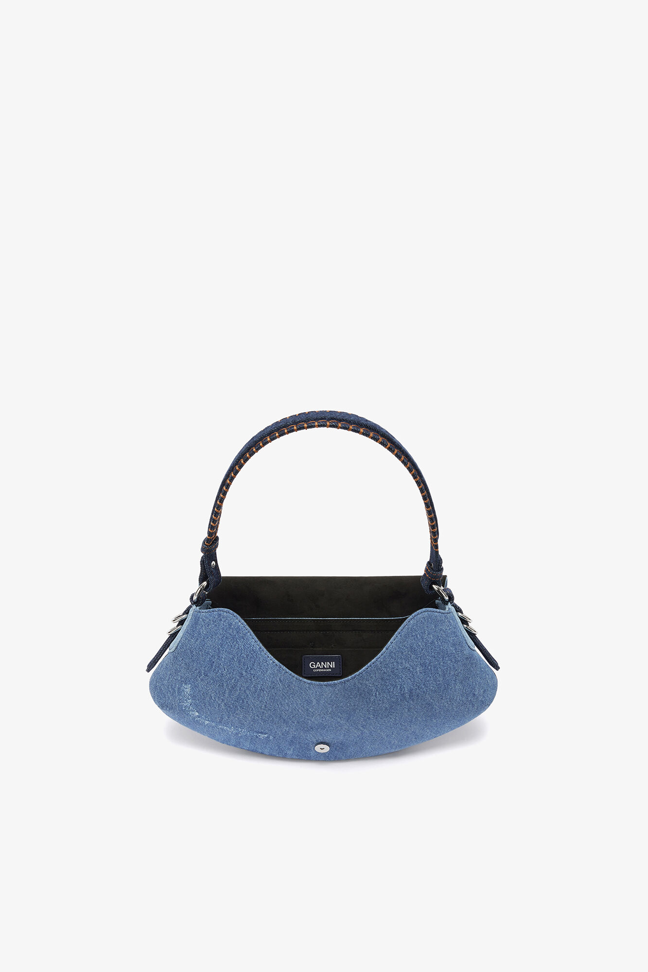 Sac en denim B-Kat, Organic Cotton, in colour Mid Blue Vintage - 3 - GANNI