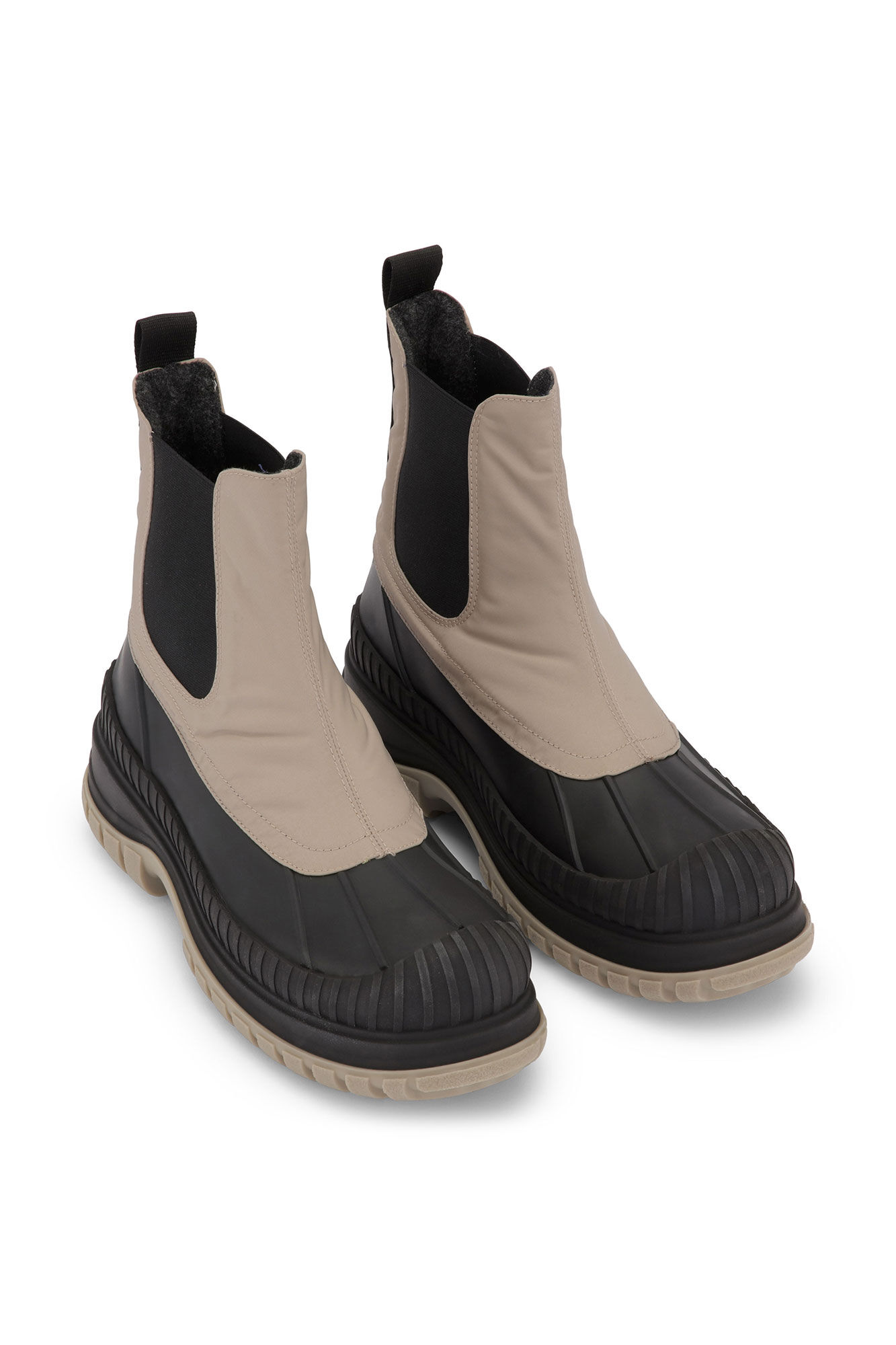 Beige Outdoor Chelsea Boots, Polyester, in colour Sand - 3 - GANNI