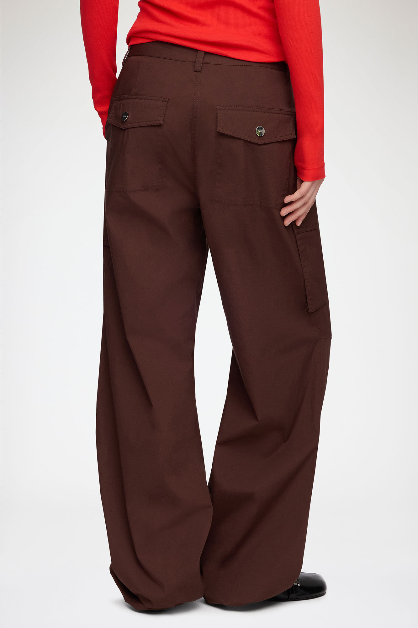 Cargo Pants in Brown Cotton | GANNI US