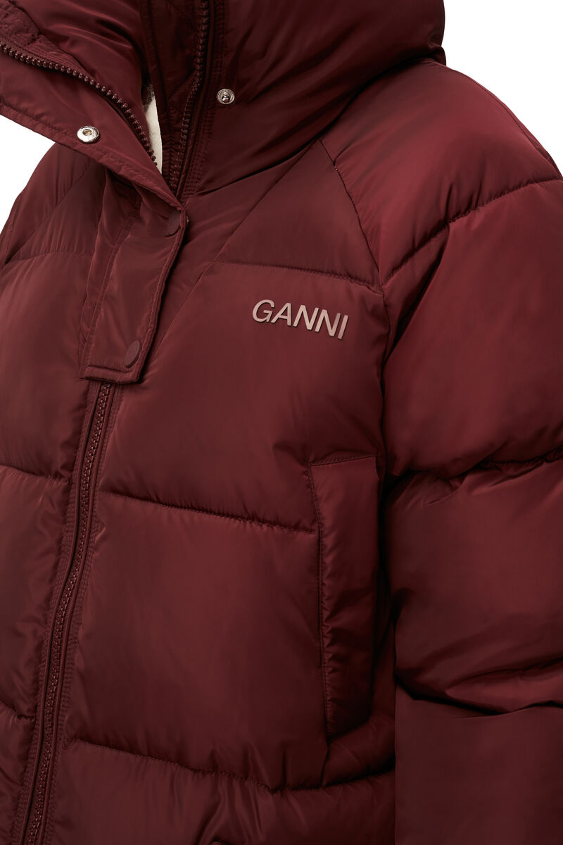 Oversized Tech Puffer Coat, Recycled Polyester, in colour Port Royale - 4 - GANNI