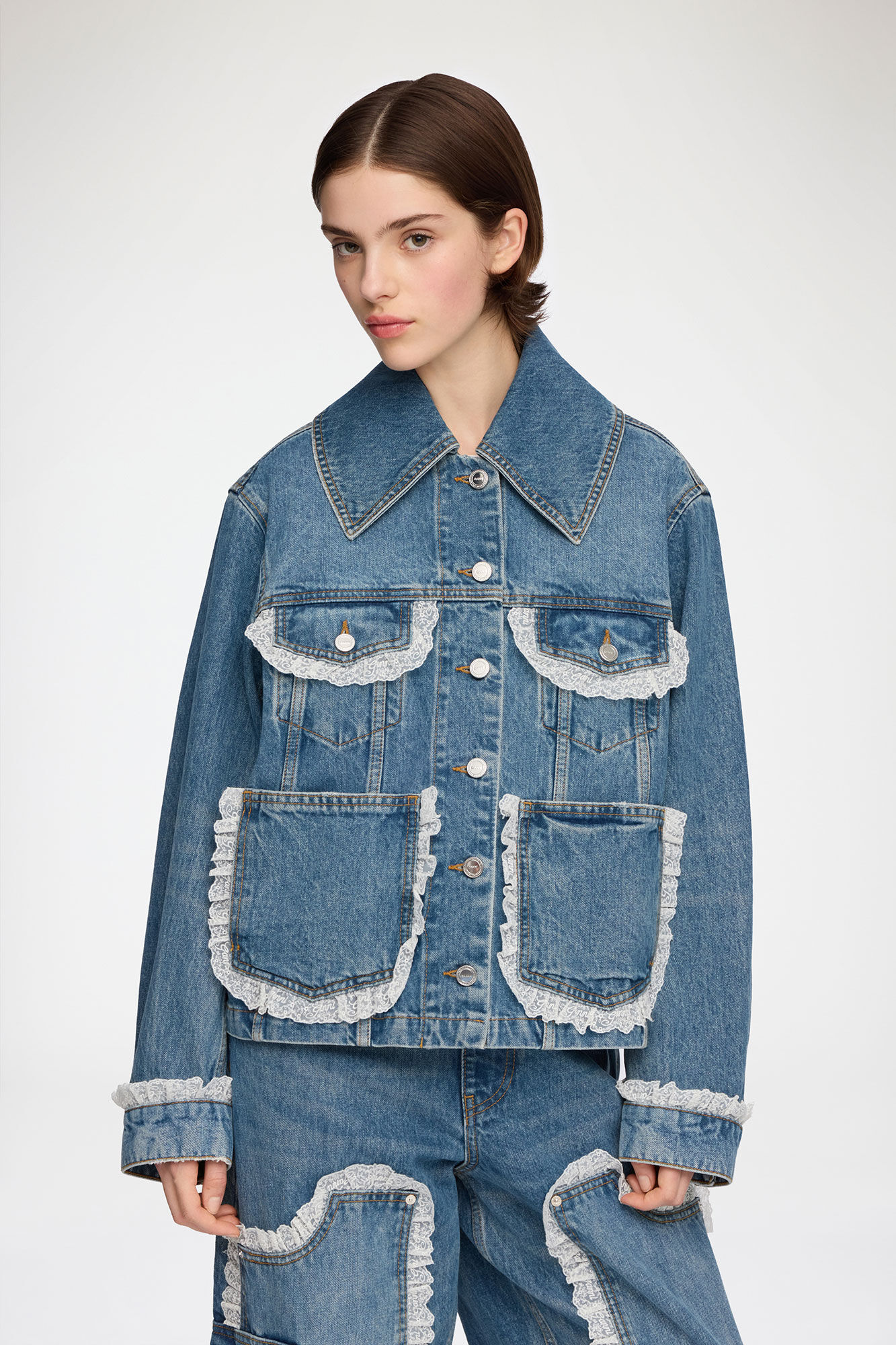 Jacket in Rigid Denim | GANNI US