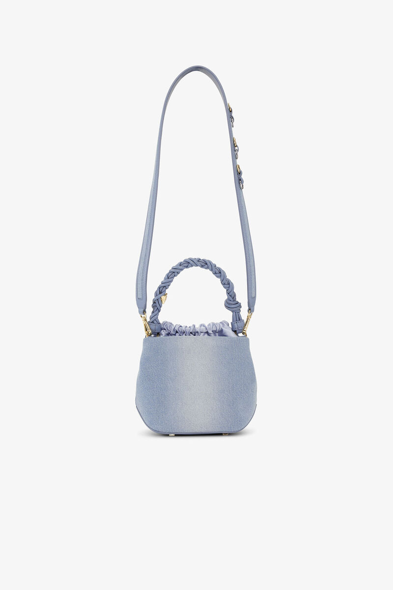 null, Recycled Cotton, in colour Faded Denim - 2 - GANNI