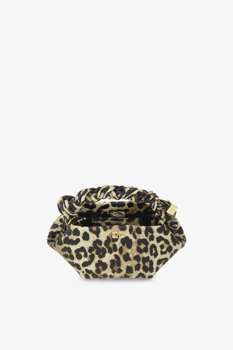Leopard Mini GANNI Bou Bag, Polyester, in colour Leopard - 3 - GANNI