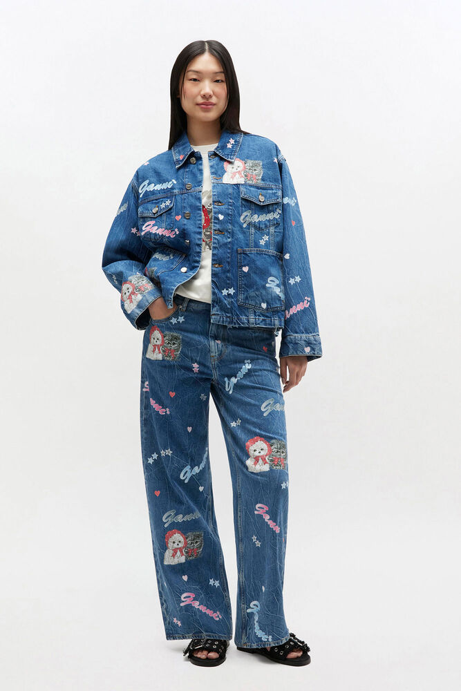 Starry Animal Izey Jeans, Mid Blue Stone