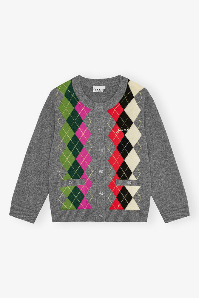 Grey Check Cardigan, Paloma Melange